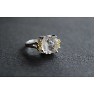 alternative raw diamond engagement ring raw crystal size 4 5 6 7 8 8 9 1…